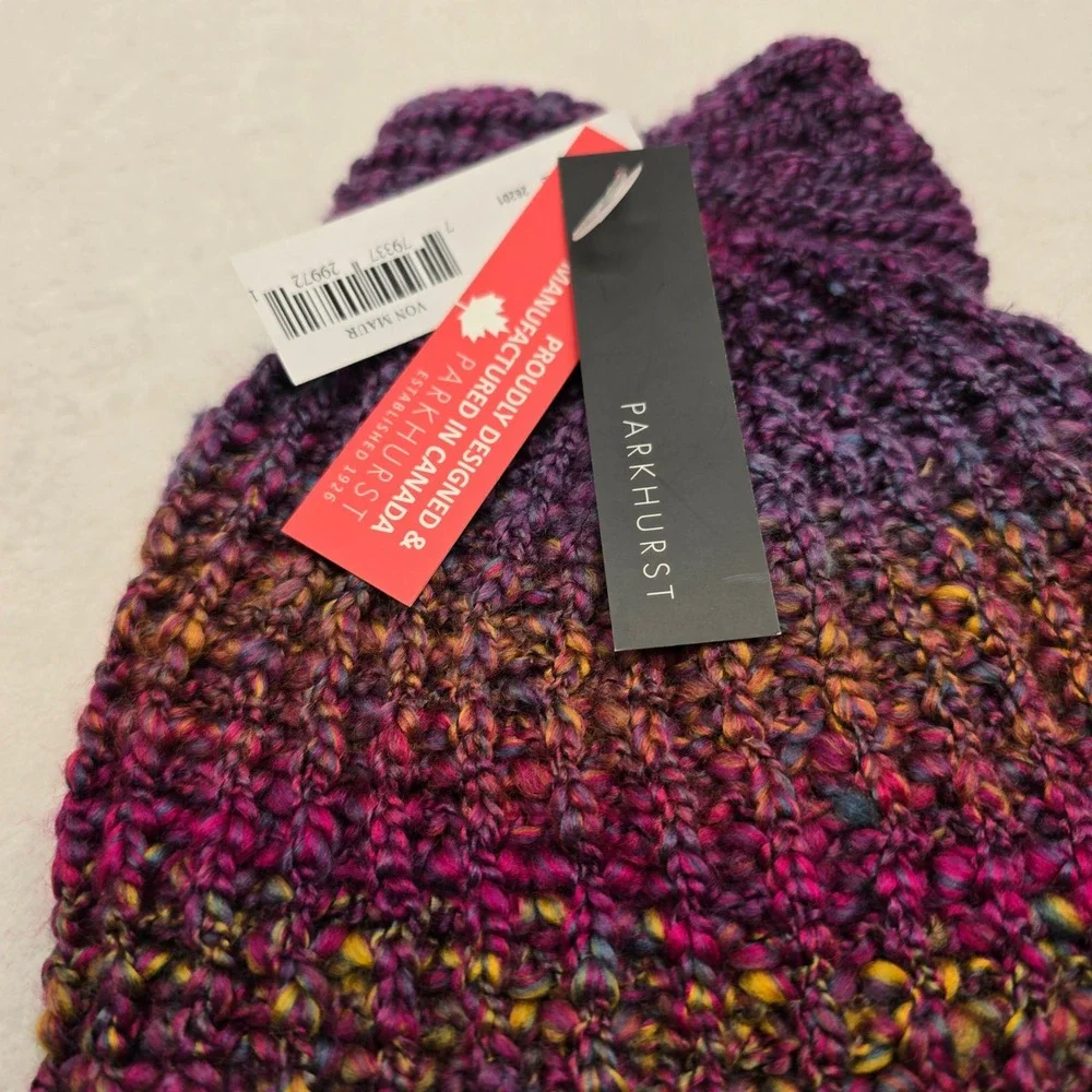 Parkhurst Beanie Multicolor Chunky‎ Knit Cotton Blend Winter Hat